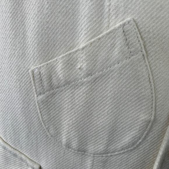 UNDERCOVER Size XL White Red Twill Cotton Contrast Trim Chore Jacket - Picture 7 of 10